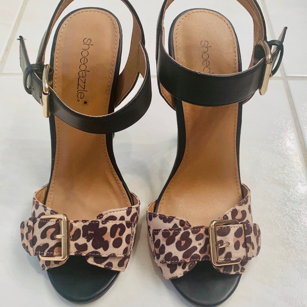 Leopard High Heel Sandals